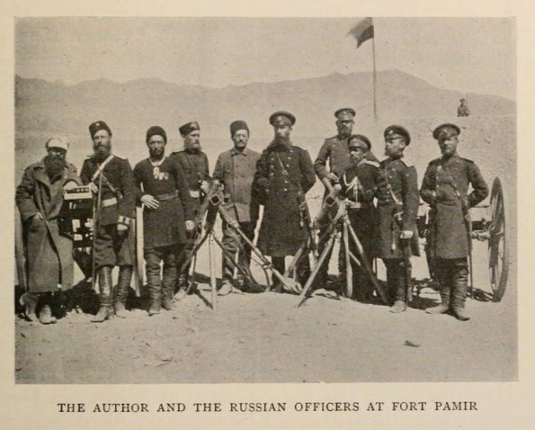 1898 Памир Свен Гедин с Русскими Офицерами на Форте из Книги С Гедина В Сердце Азии