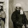 1902 Узбек с ребенком на руках, Ходжент; бухарский таджик в зимнем халате; узбек из Маргилана. Фото из книги Гюго Краффта