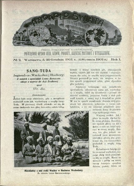1902 Bukharan in Pole Newspaper