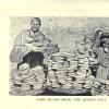 1910 Кыргызстан Сарты, продающие хлеб прилавок с лепешками