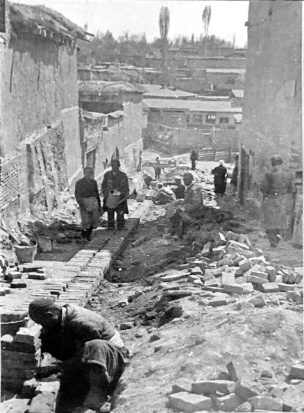 1930 Узбекистна Укладка Корпичной Дорожки