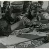 1943 Бухара Лучшие стахановки Бухарской коконосушилки сортируют коконы весенней выкормки