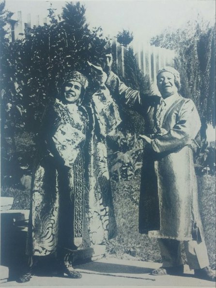 1955 Предпл Узбекистан Народные Артисты Исахар и Маргарита Акиловы