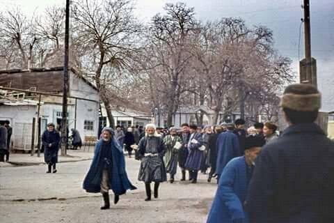 1970 Самарканд Старики после пятничного намаза
