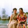 1980 Girl Students at Fountain